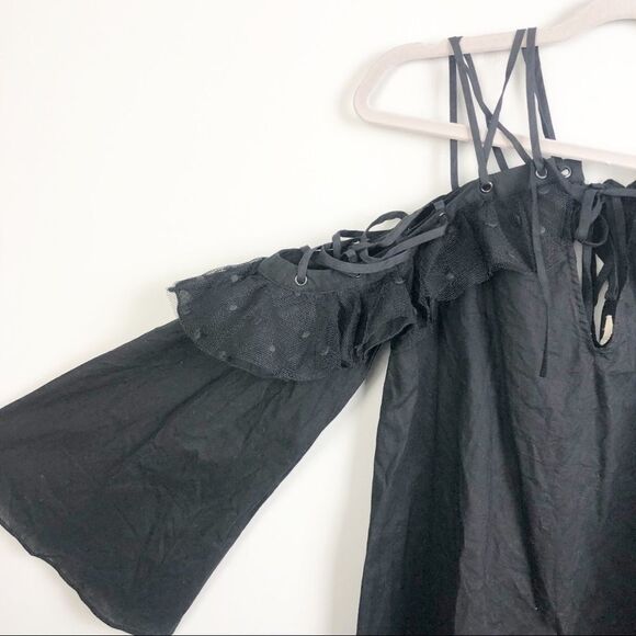 STEVIE MAY | Shadow Top Black Lace Up Plunge Top - Picture 6 of 11